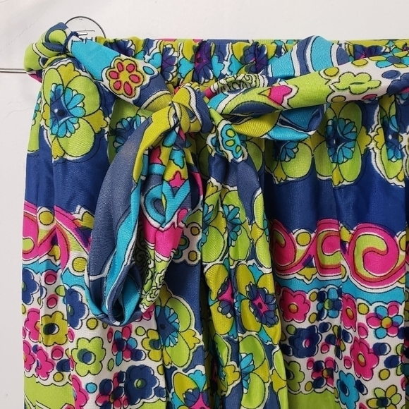 Vintage 60s Joyce Maxi Skirt ILGWU USA Label Pyshcodelic 60’s Print S EUC - Picture 4 of 14
